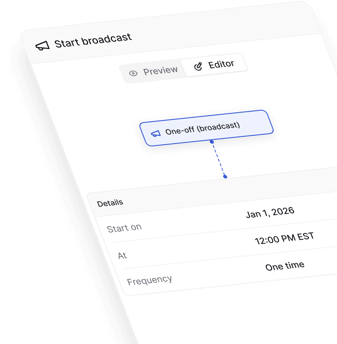 Start broadcast visualization layer 2