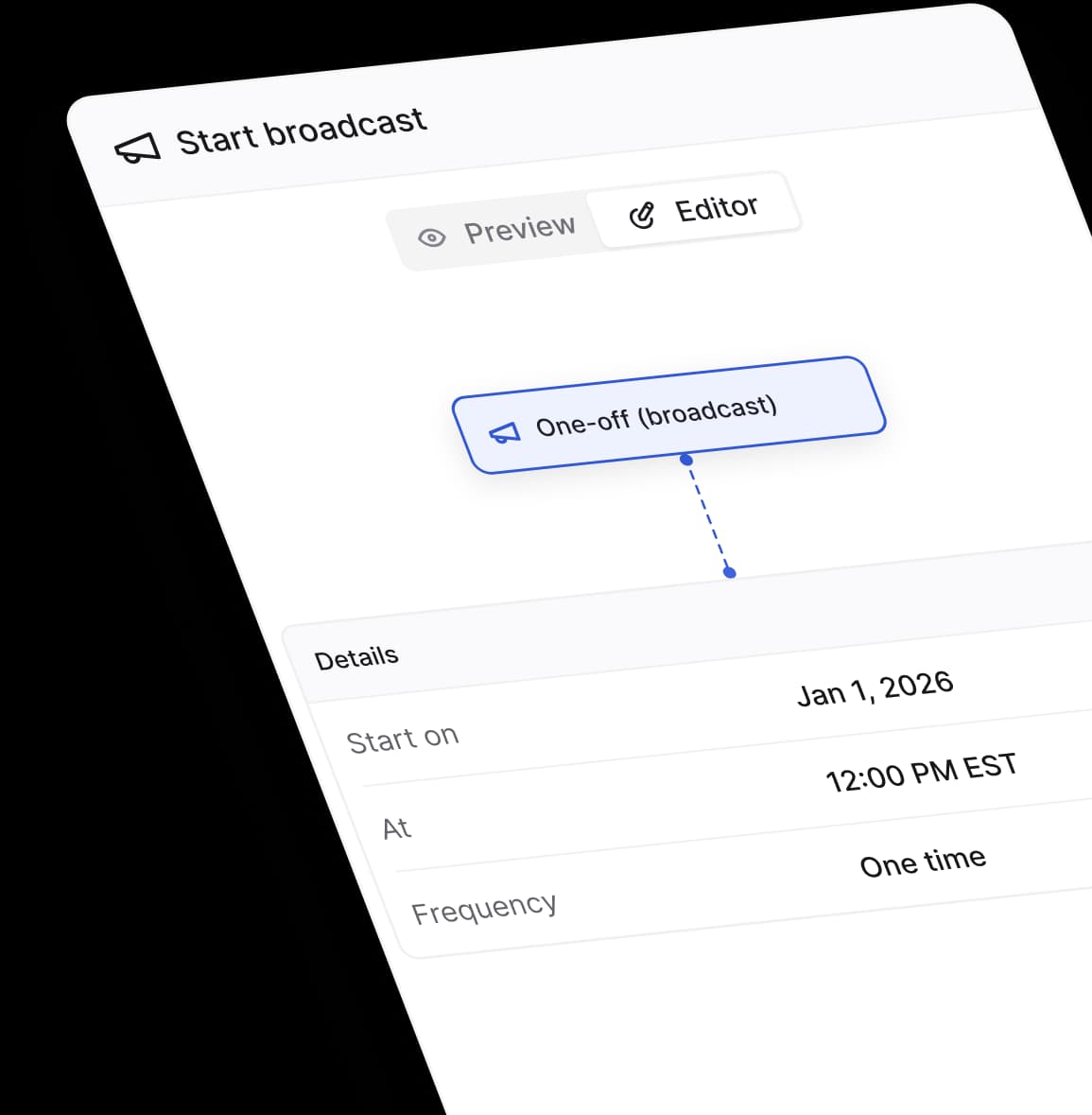 Start broadcast visualization layer 2