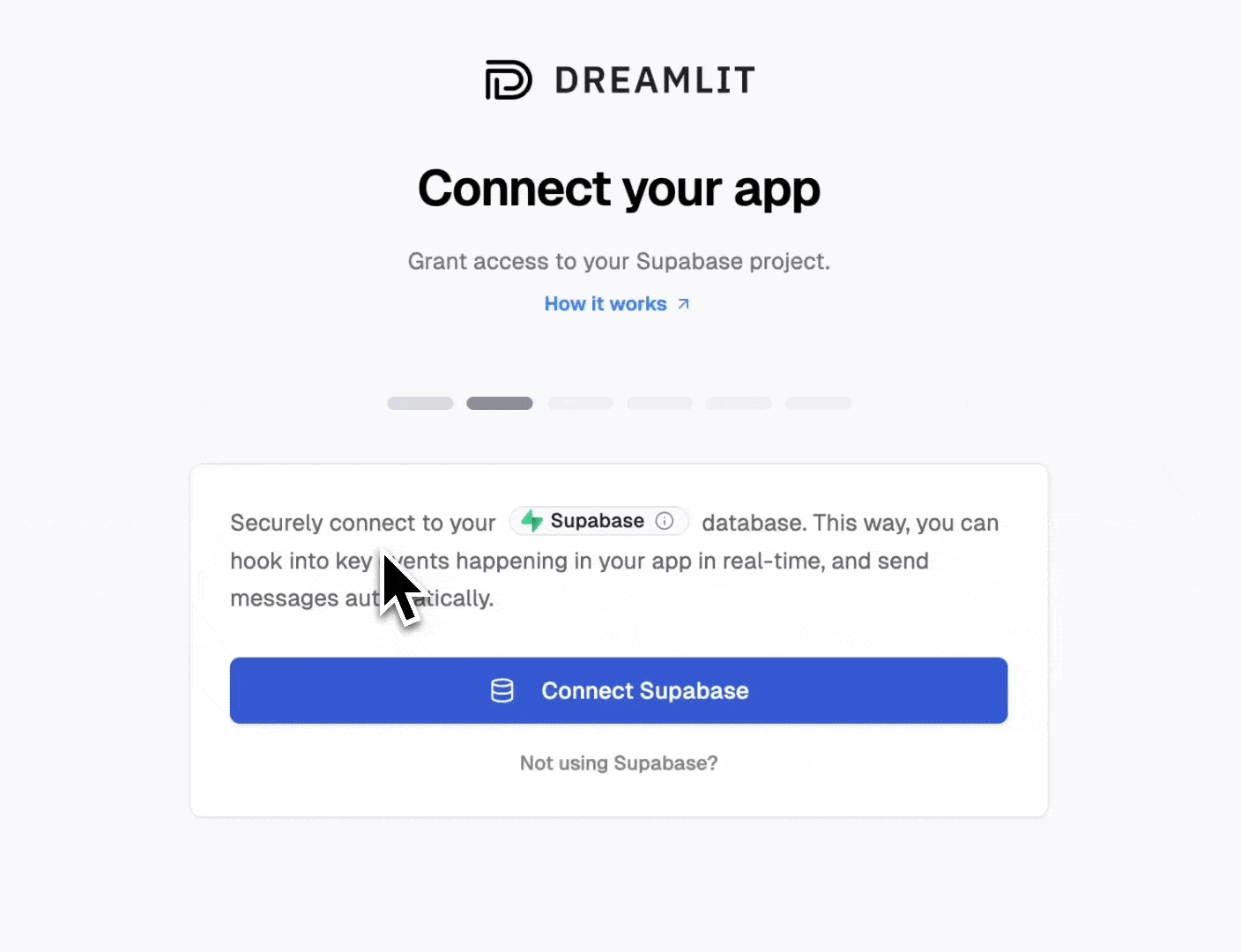 Setting up Dreamlit via Supabase auth